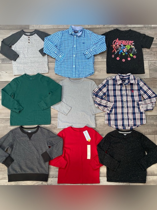 Cat & Jack Other - 🍂 Boy’s Long Sleeve Fall Winter Shirts Sweater Tops Clothing Bundle Lot Size 6/7